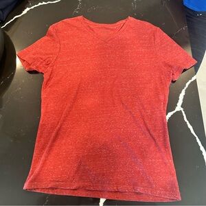 Goodfellow & Co Red Heathered Short Sleeve Tee